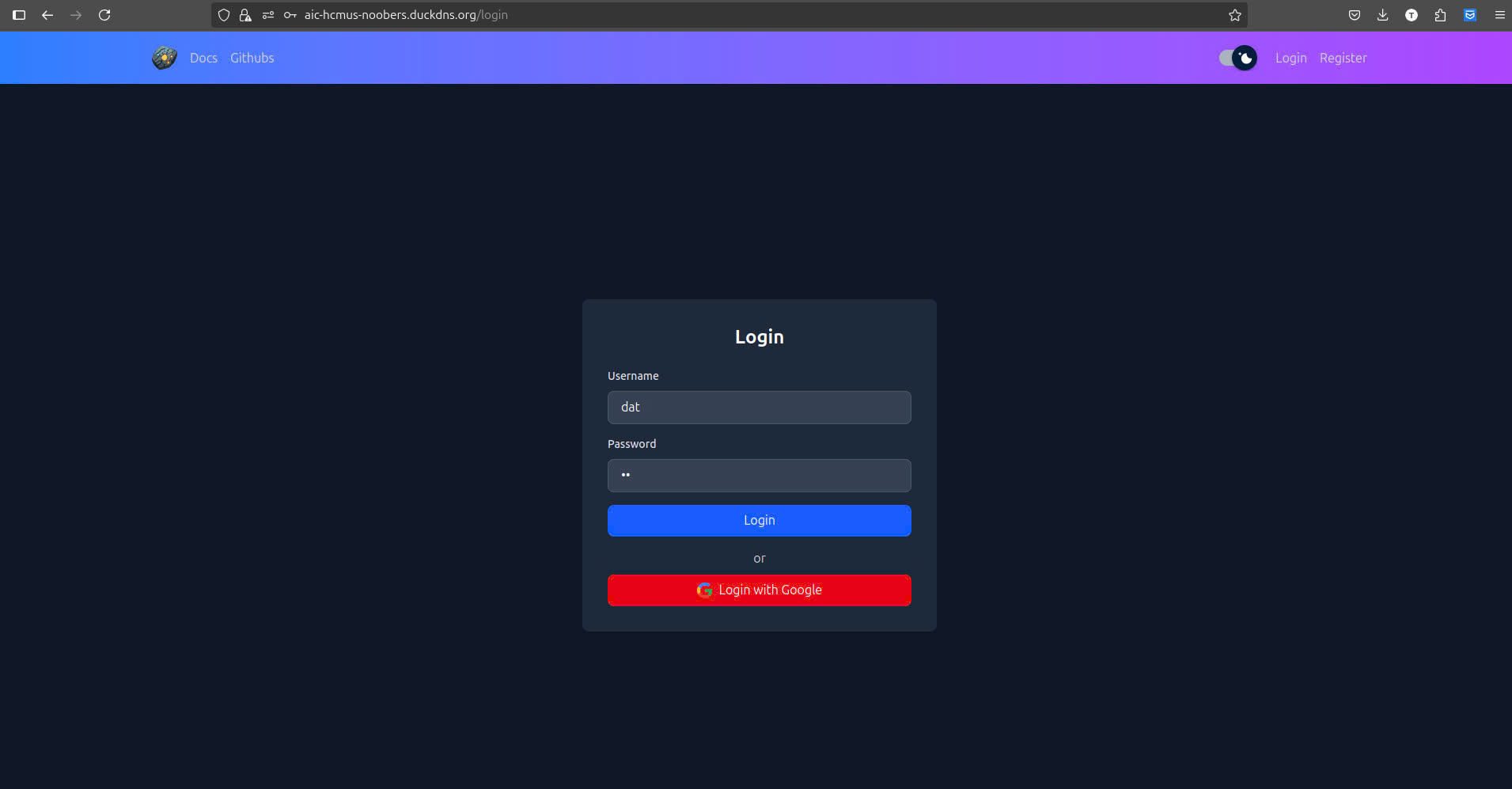 Manual Login